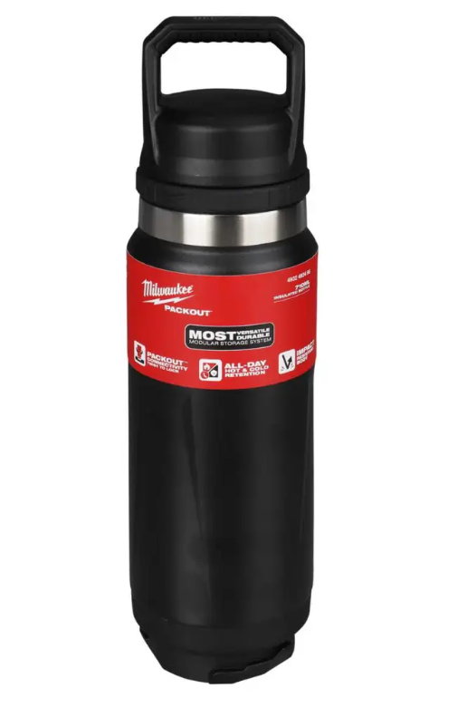 Milwaukee Packout Termos Şişe 710 ML Siyah 4932493466Termoslar