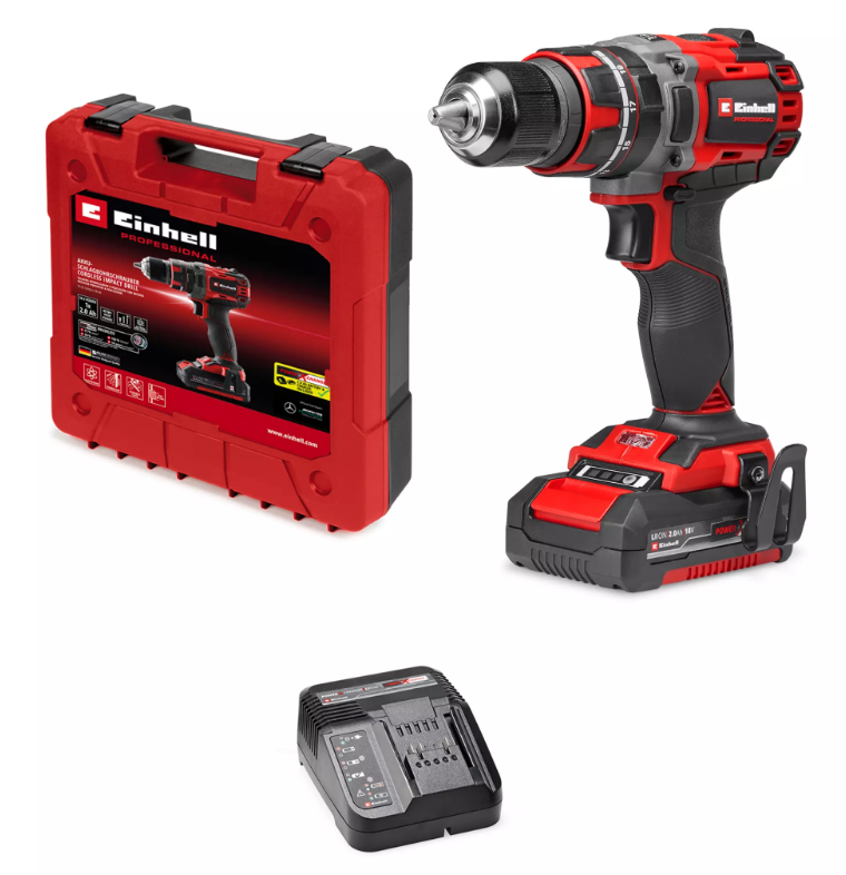 Einhell TP-CD 18/60 Lİ-İ BL Kit 1*2.0AH Akülü Darbeli Vidalama 4514211Alçıpan Vidalamalar