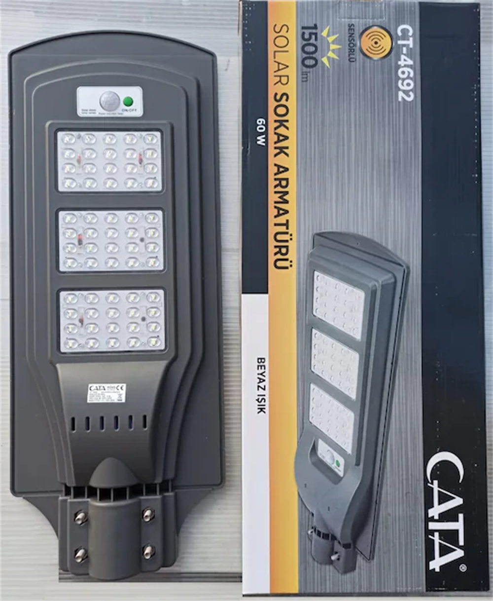 Cata Solar Sokak Armatür 60W Beyaz CT-4692Led Panel Armatürler