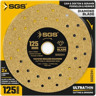 Sgs Cam-Dekton-Seramik-Porselen-Mermer Kesici 115 mm SGS2241Kesiciler