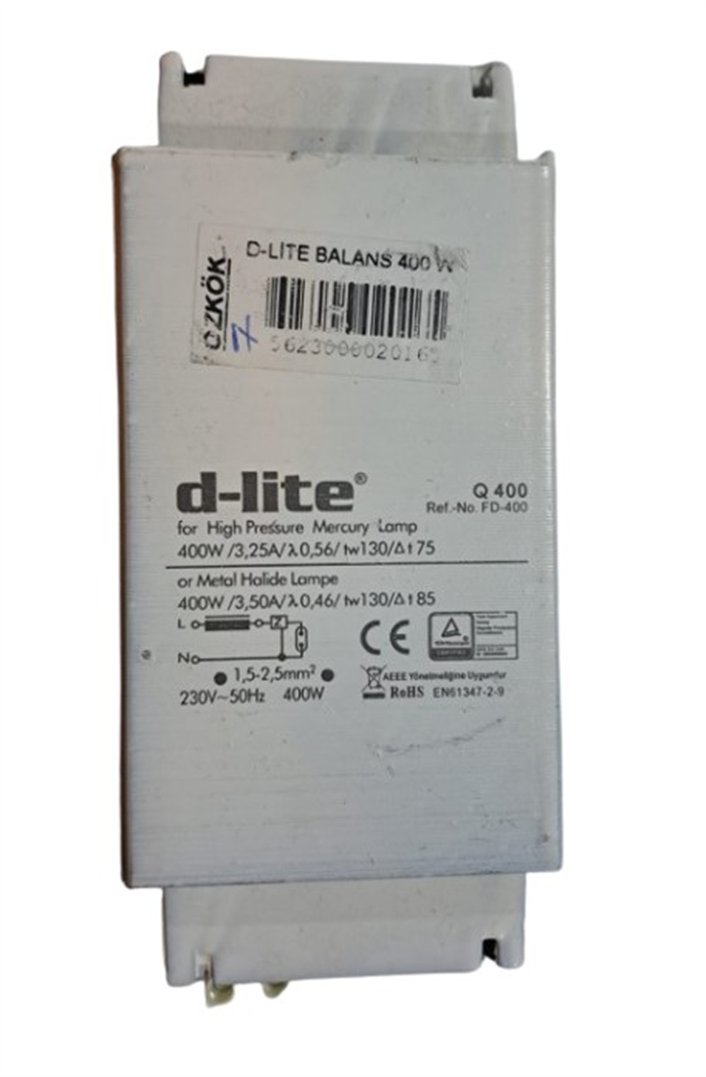 D-Lite Balast 400 WSigortalar