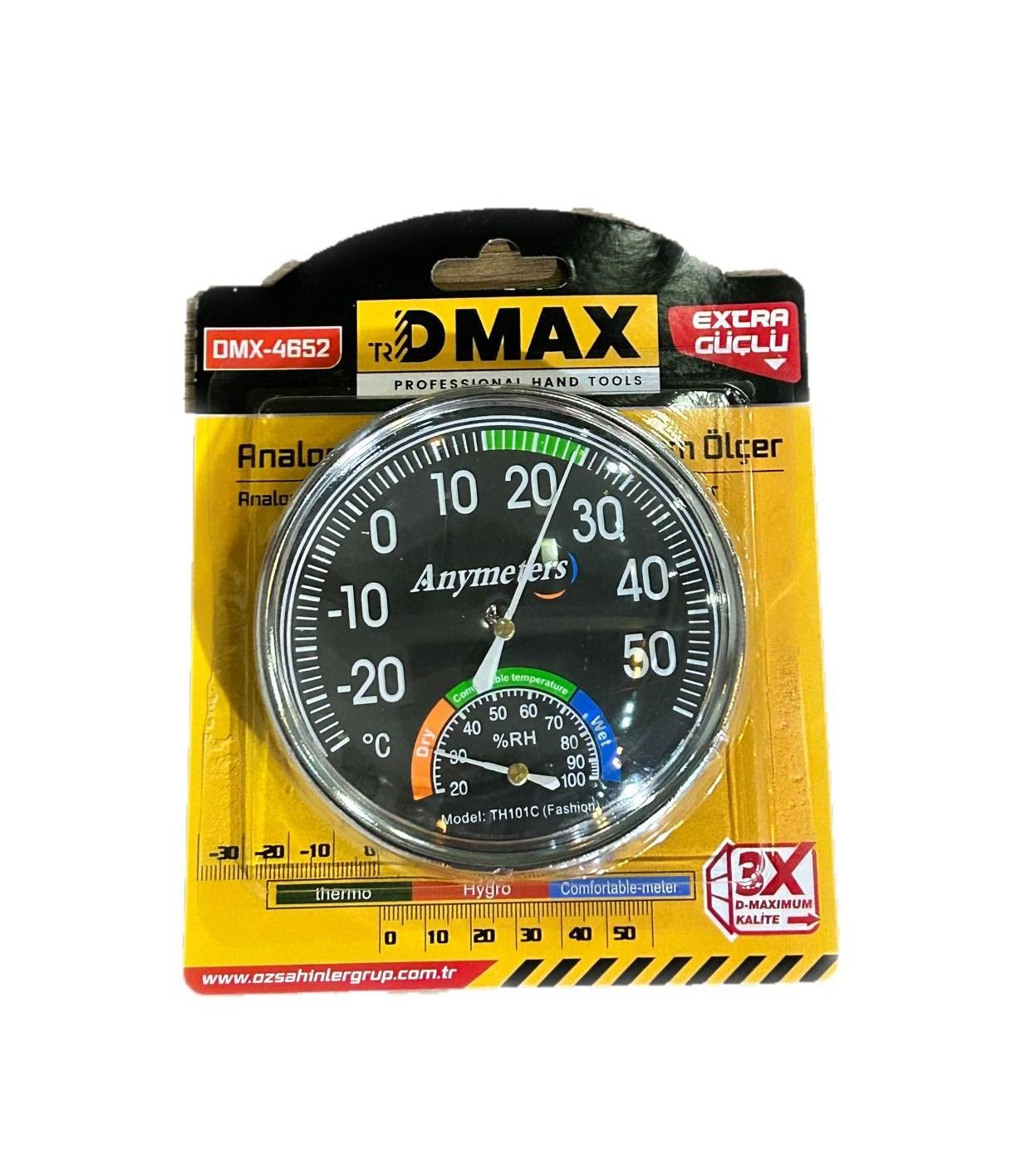 Dmax Analog Termometre Isı Ve Nem Ölçer 4652Ölçüm Aletleri