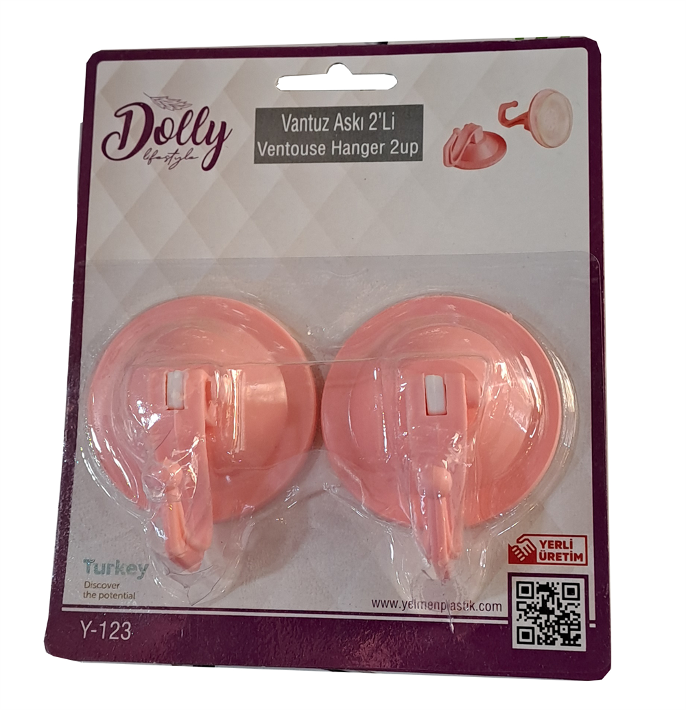 Dolly Vantuz Askı 2'li Y-123Banyo Askıları