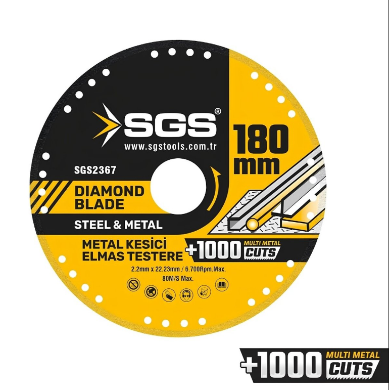 Sgs Metal Kesici Elmas Testere 180 mm SGS2367Testereler