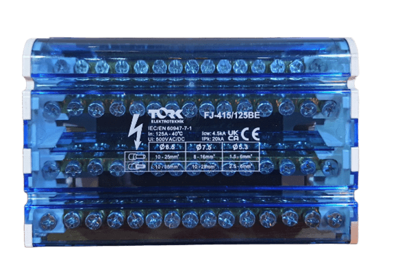 Tork 15 Delik 4 Kutup Dağıtıcı Ünite 125A FJ-415/125BESigortalar