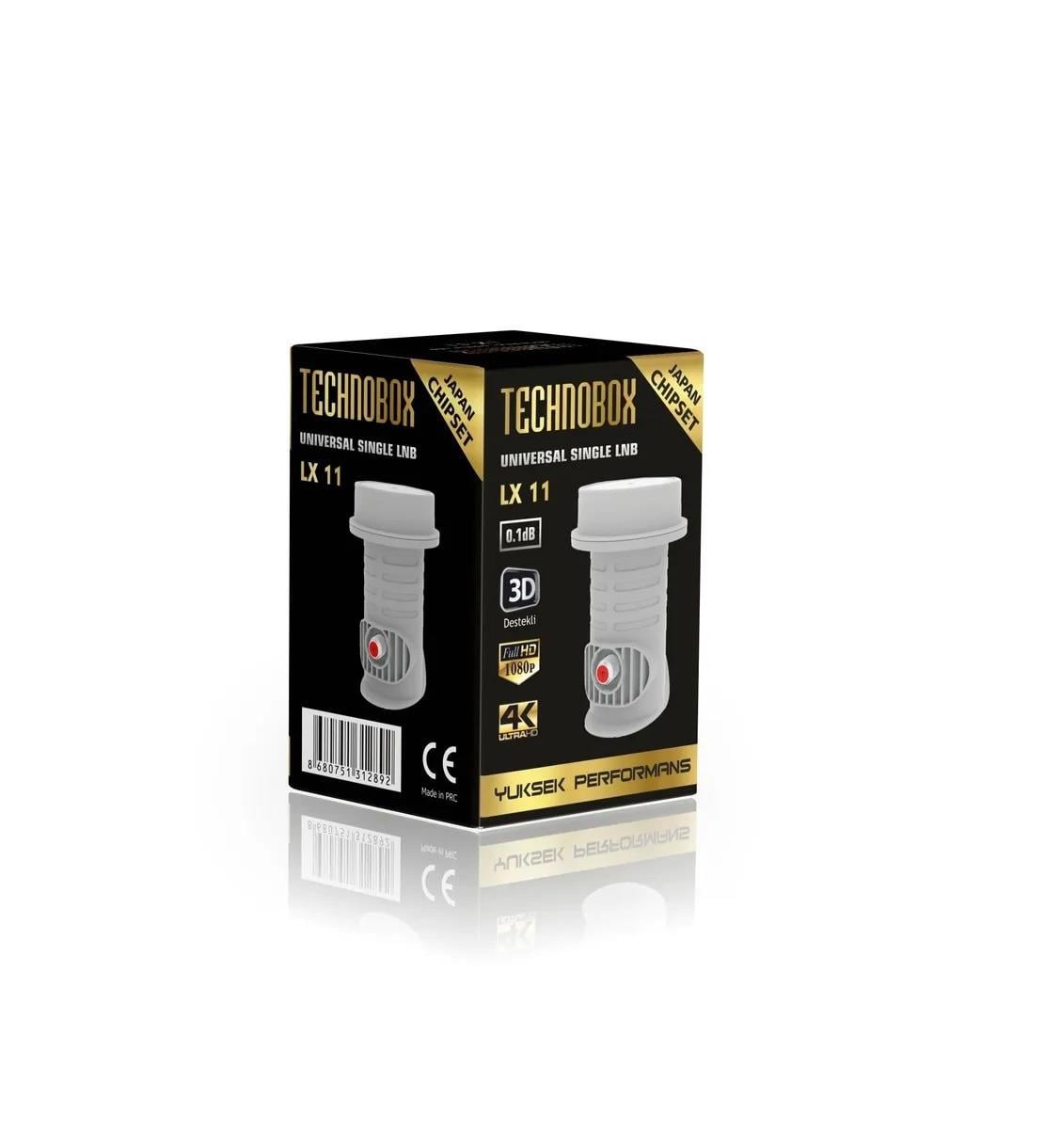 Technobox LX-11 Universal Single Tekli Lnb Japan Chipset 3d Ve 4k Yayınlarına UygundurBağlantı Elemanları