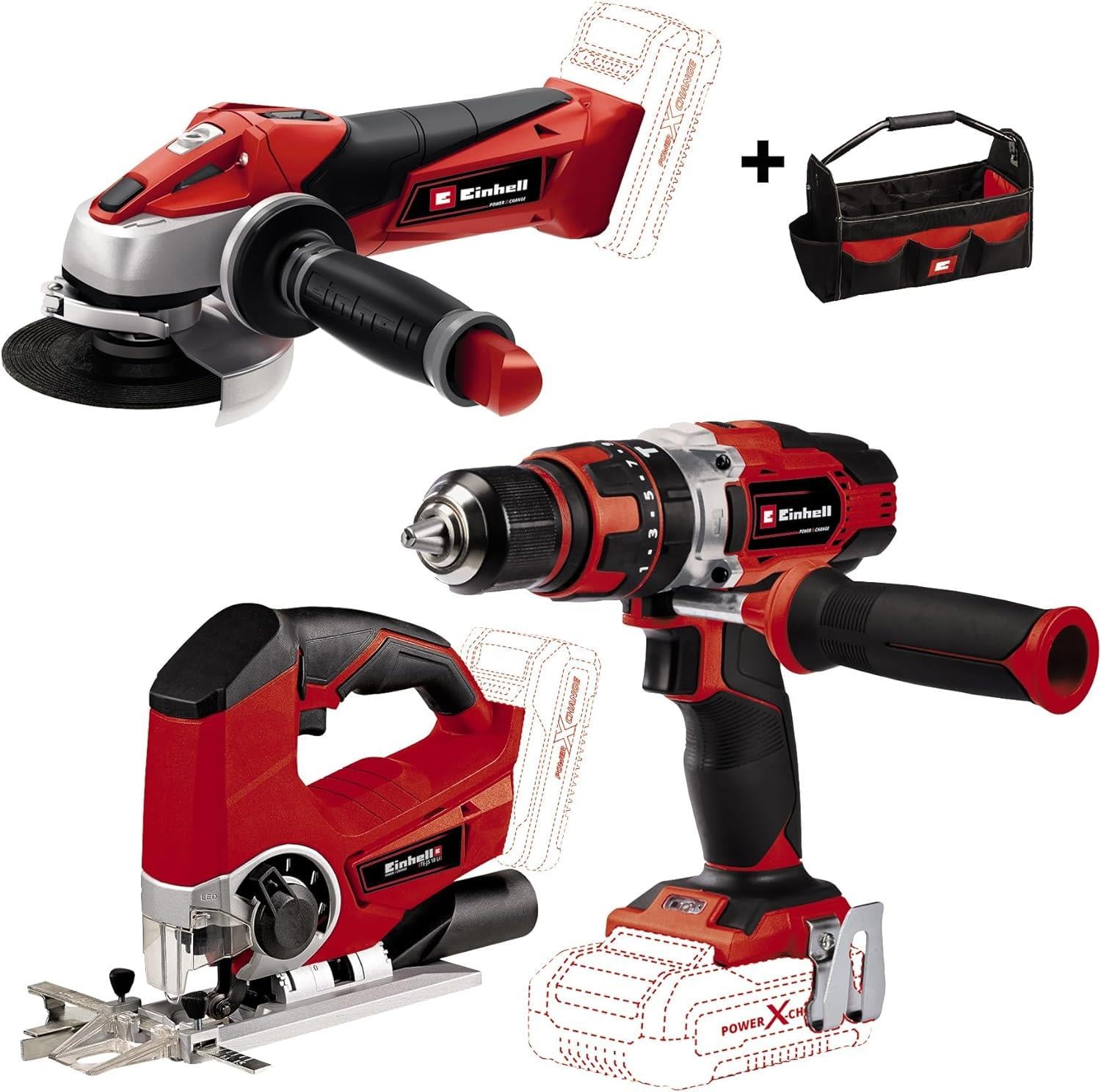 Einhell TE-Tk 18 Li Kit (Ag+Cd+Js) Akülü Combo Alet Set 4257236Akülü Matkaplar