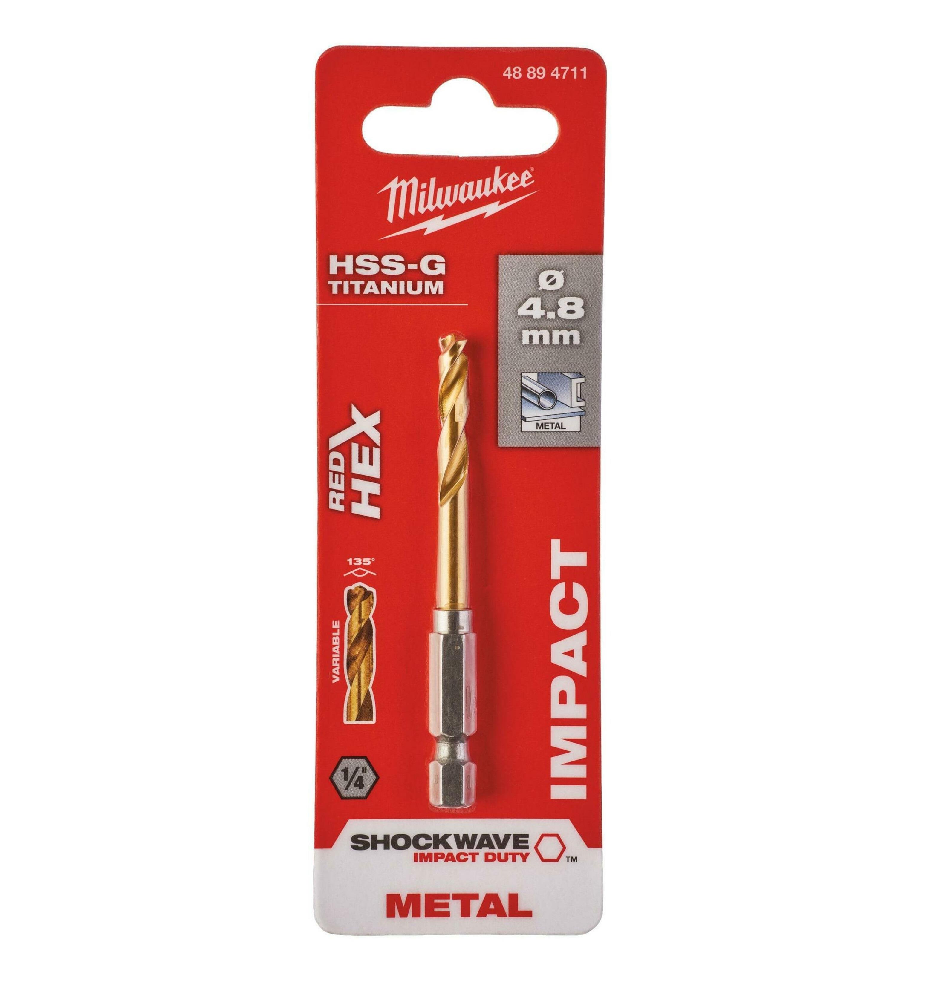 Milwaukee Metal Matkap Ucu Hex Girişli 4.8MM 48894711Delme Uçları