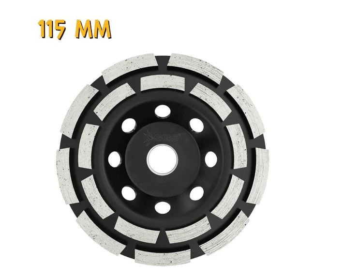 Sgs Çift Sıra Elmas Beton Taşlama Diski 115 mm SGS2313Gravür ve Taşlama Setleri