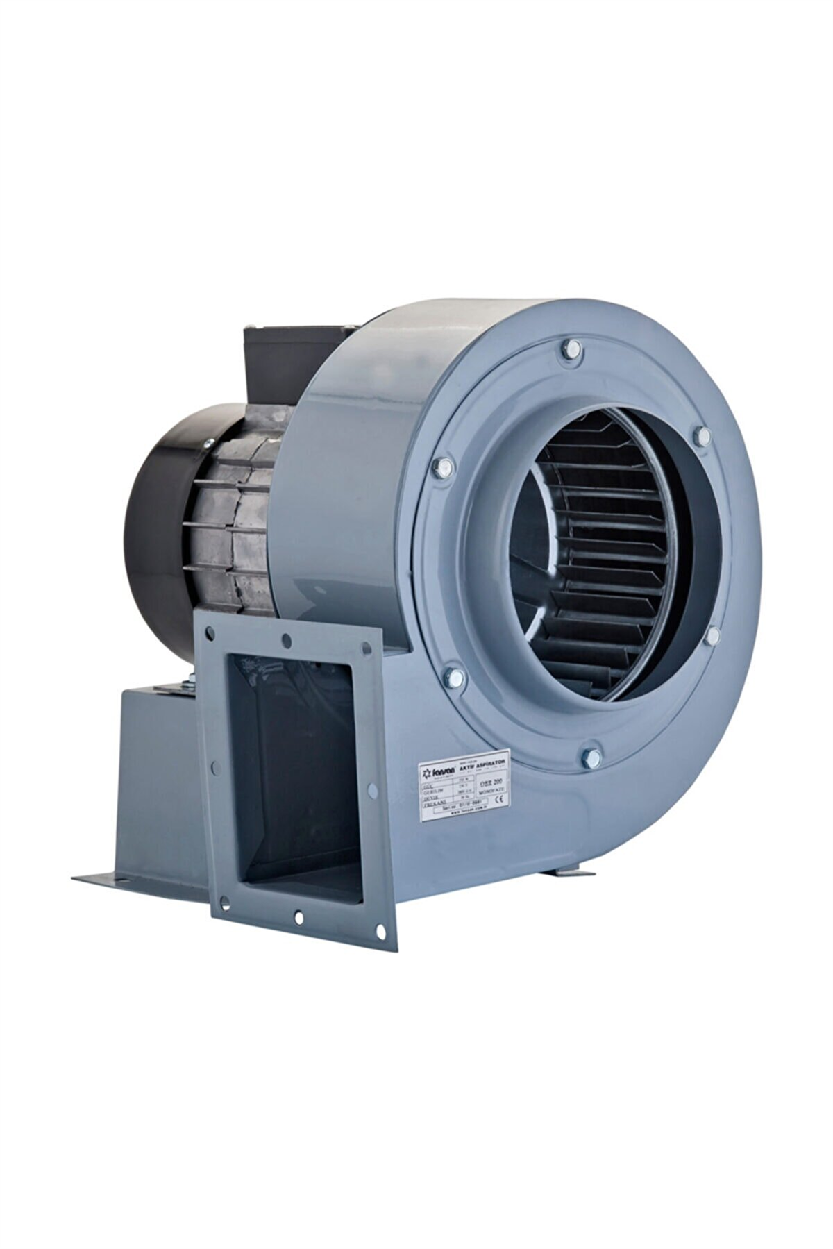 Fansan Tek Emişli Radyal Fan OBR 200 2-KYuvarlak Kanal Tipi Radyal Fanlar