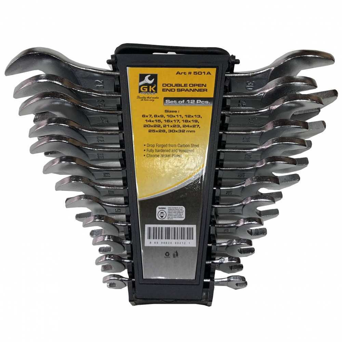 GK Tools 12 Parça Açık Ağız Anahtar Takımı