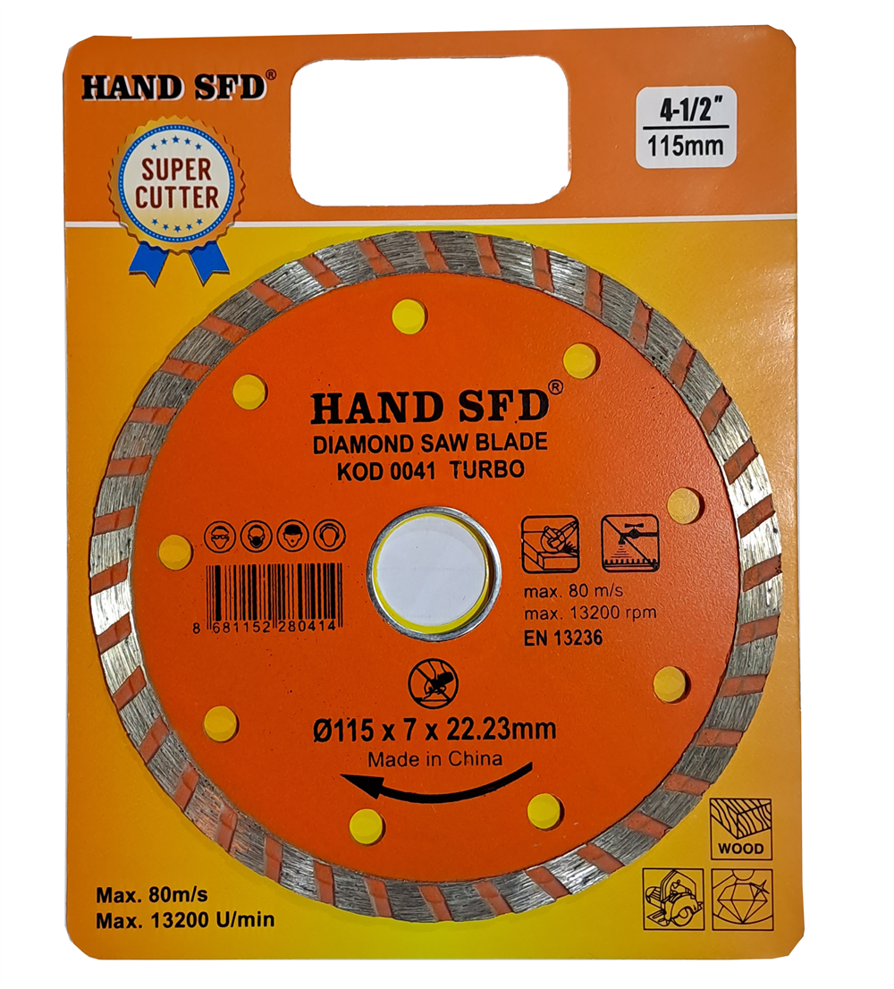 Hand Sfd Turbo Kanallı Elmas Testere 115 MmTaşlama Diskleri
