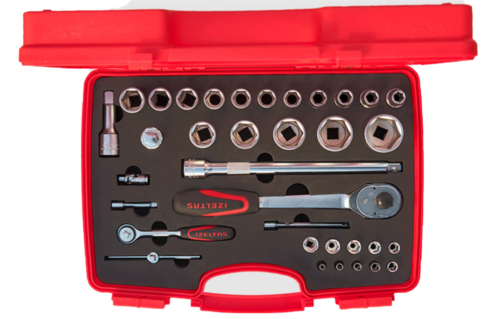 İzeltaş 1/4''-1/2'' 35 Parça 6 Köşe Lokma TakımıLokma Setleri