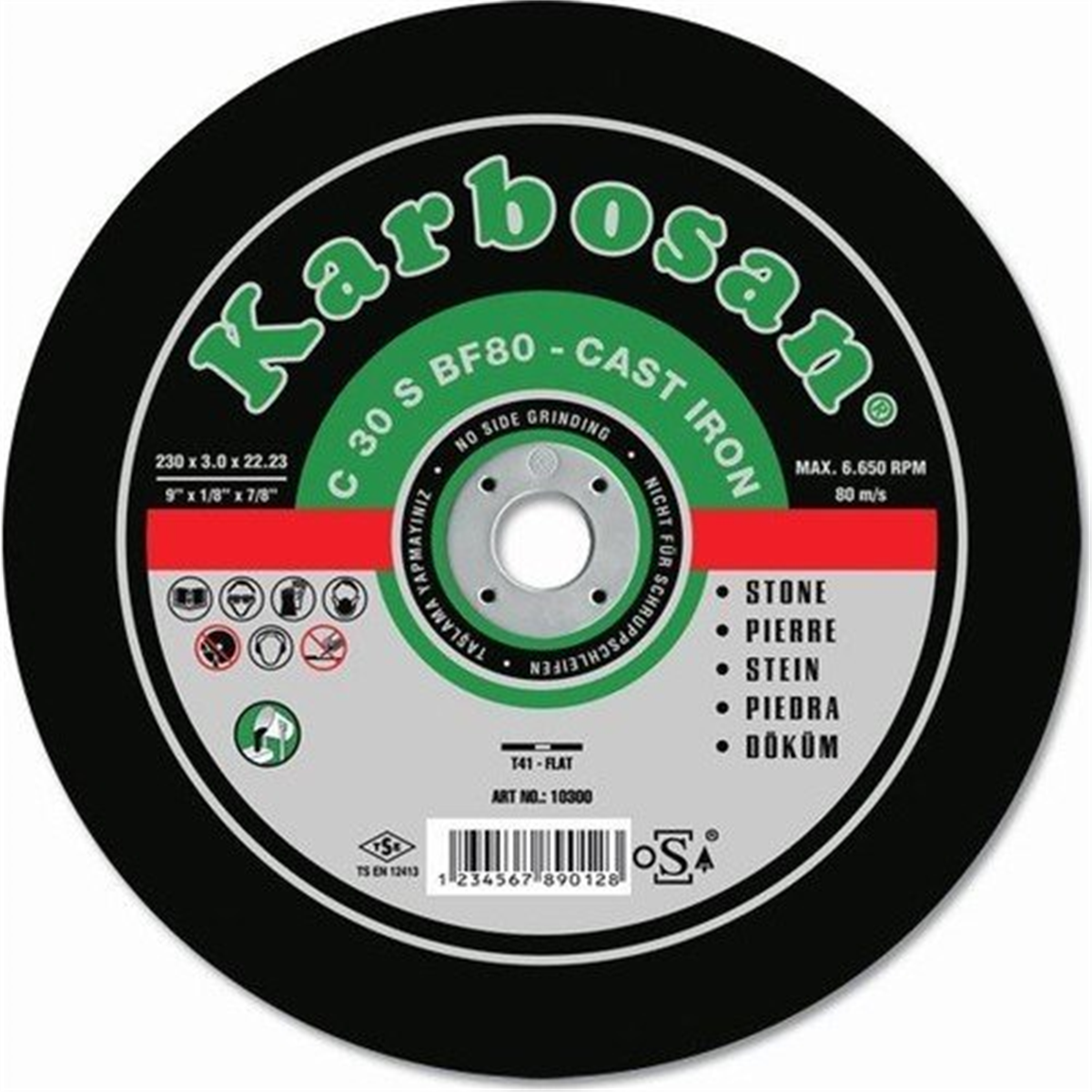 Karbosan Mermer Kesici Taş 230x3.0x22.23mm 910300