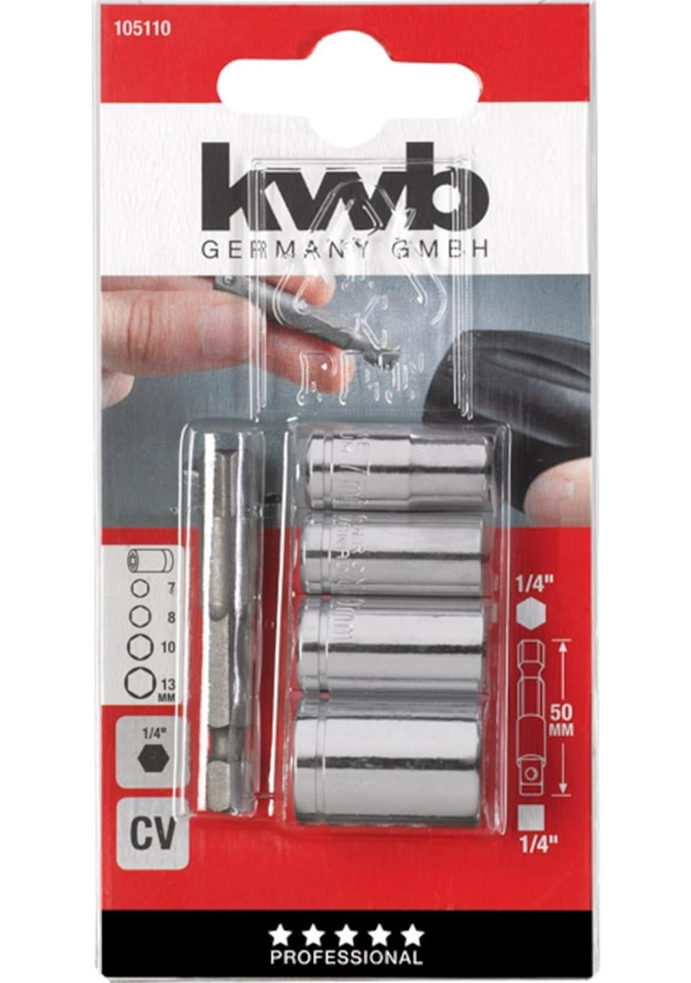 Kwb 105110 Bits Lokma Seti 1/4'' 5 ParçaLokma Setleri
