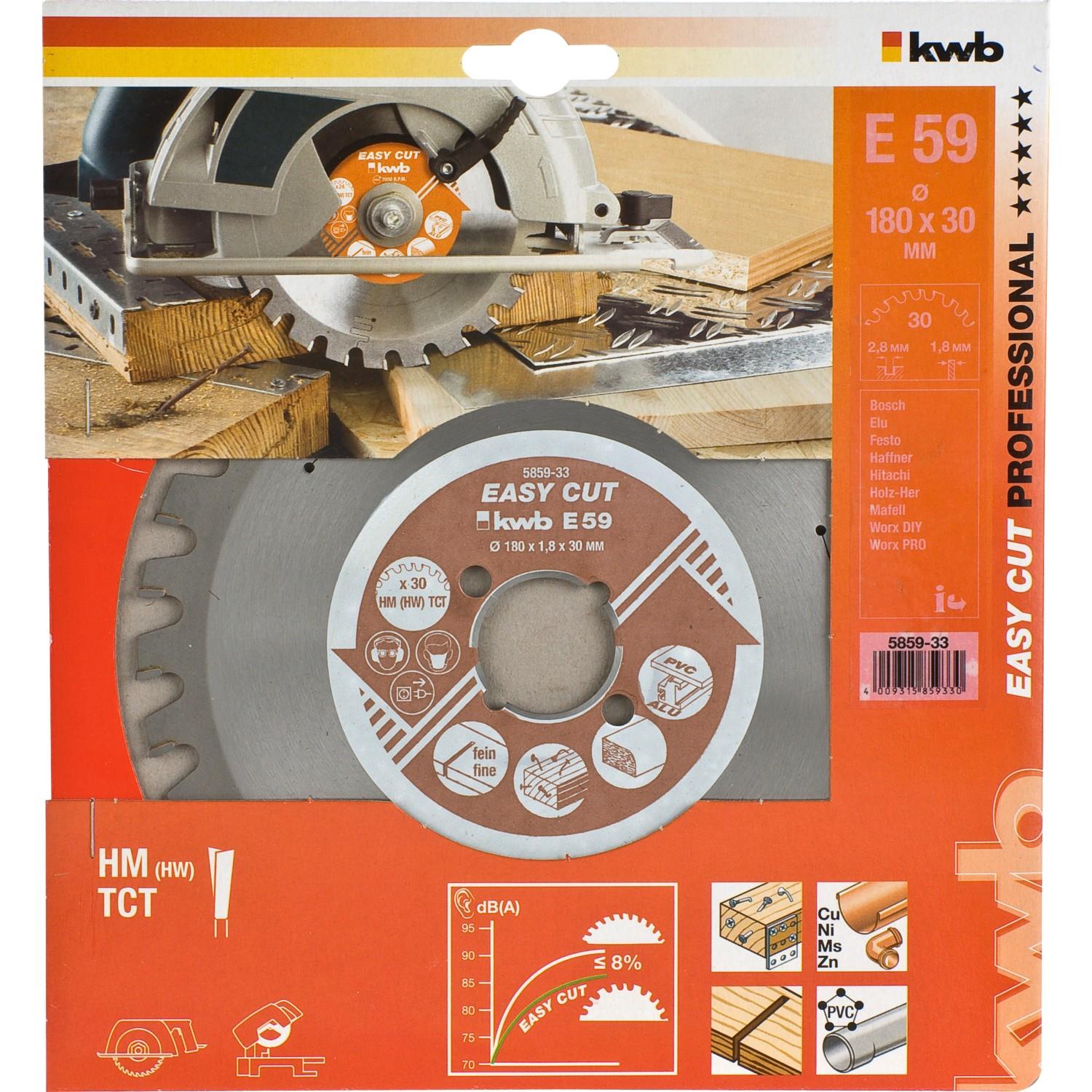 Kwb Sunta Testere 180*30.0 Mm 30 Diş Z30 585933Daire Testere Aksesuarları