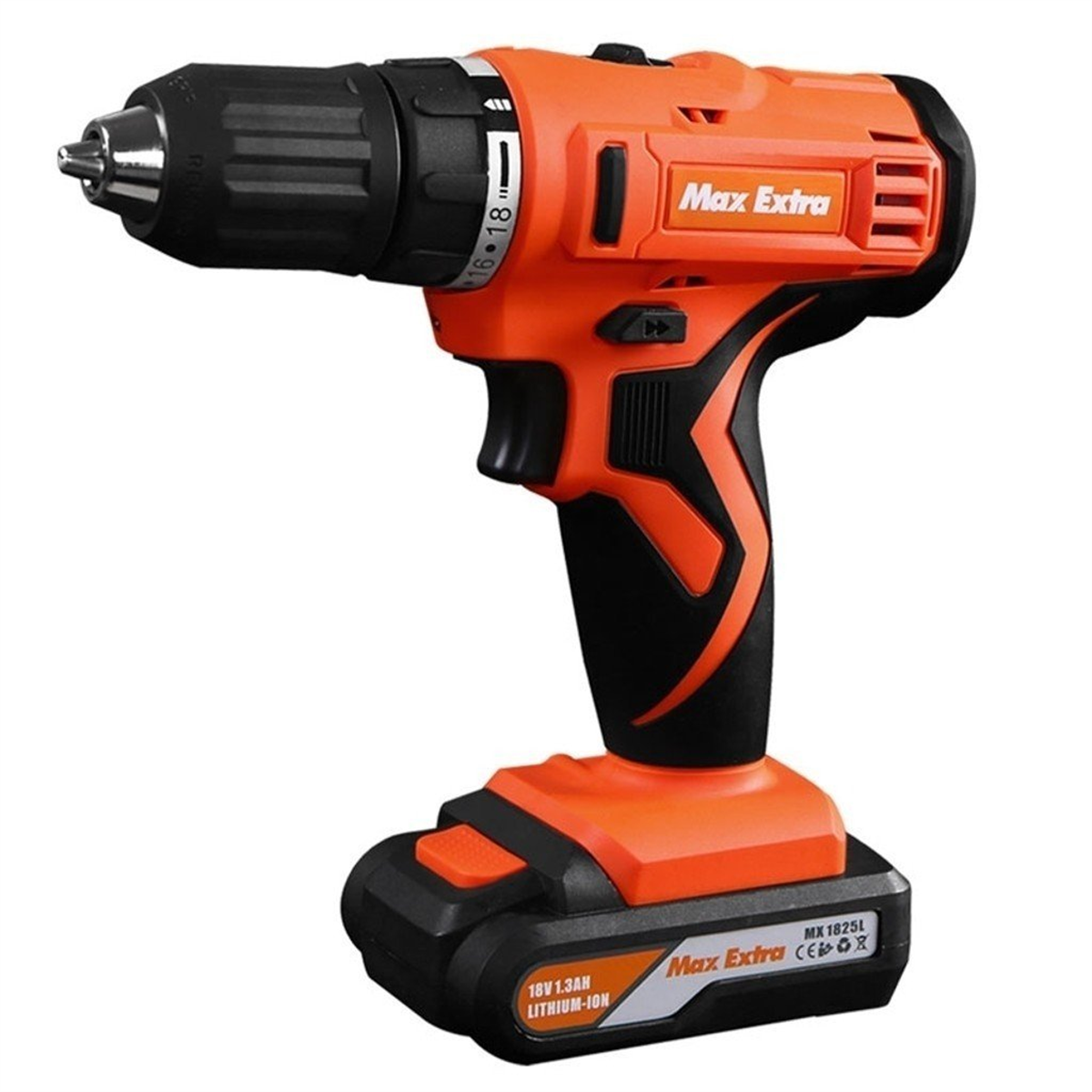 Max-Extra Akülü Vidalama Matkap MX1825L 18V 1.3 AH LITHIUM-ION