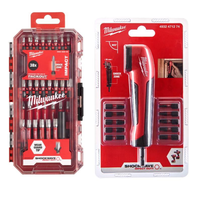 Milwaukee 49 Parça SHOCKWAVE Dik Açılı Darbeli Bits Seti 4932492656Matkap Uçları
