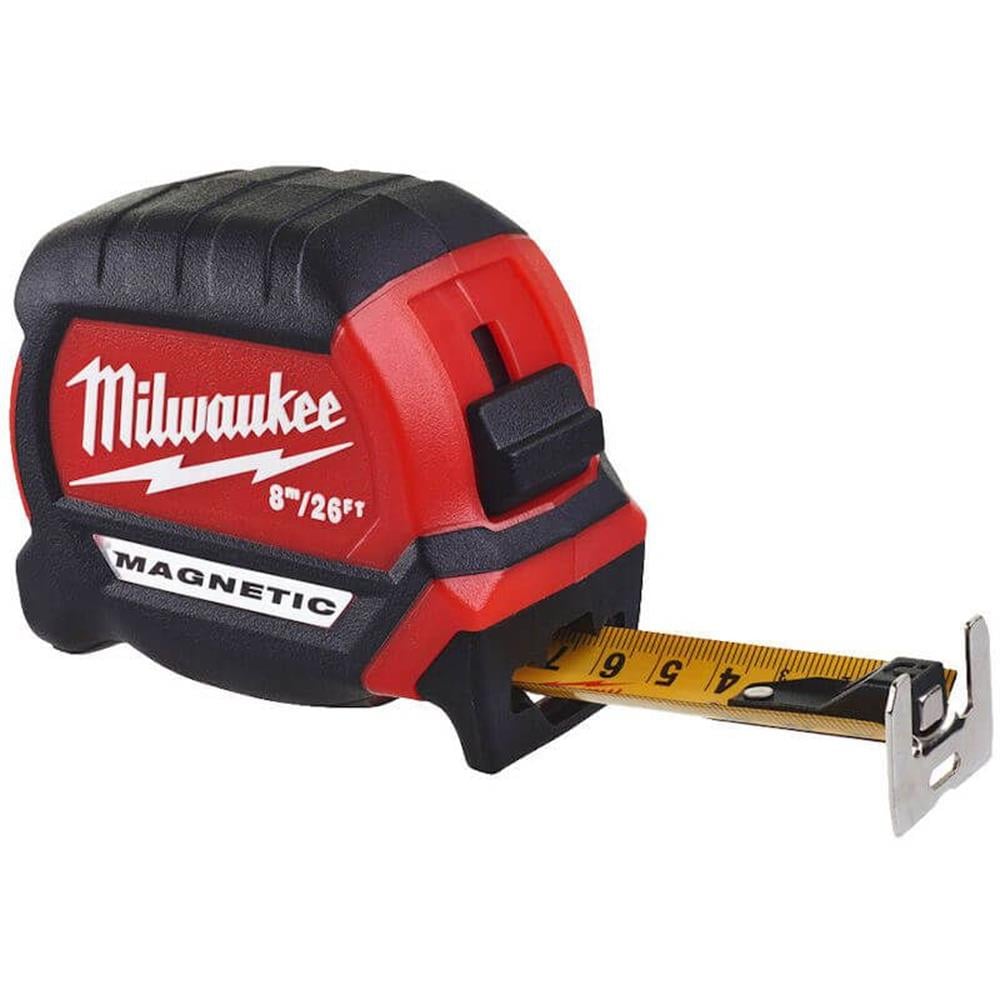Milwaukee Manyetik Şerit Metre 8 M 4932464603Metreler