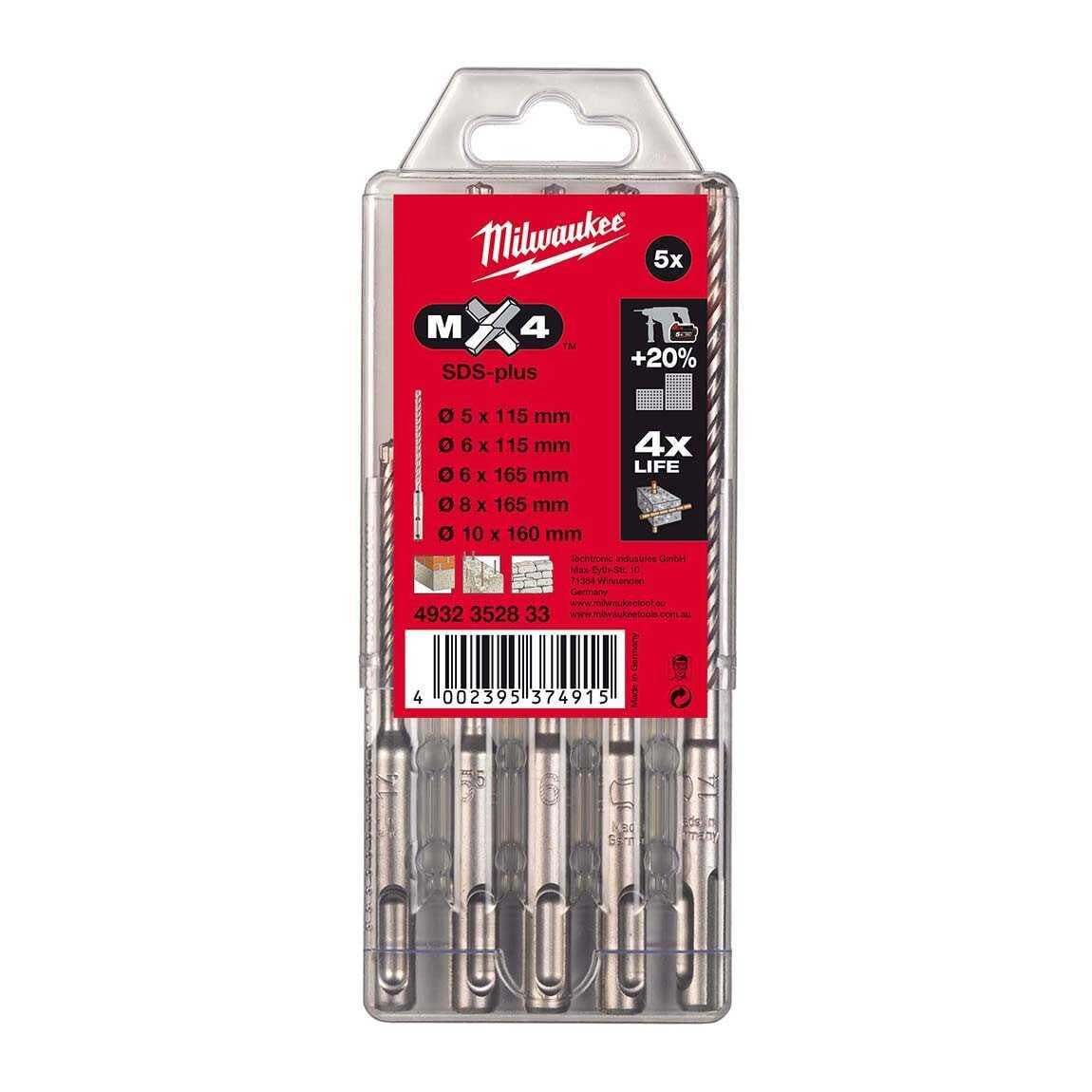 Milwaukee Sds Plus Matkap Ucu Set 5 Parça 4932352833Matkap Uçları