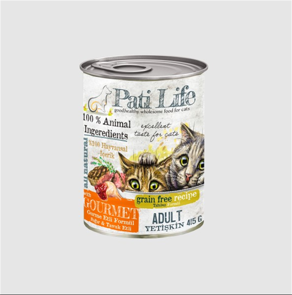 Pati Life Sığır Ve Tavuk Etli Kedi Konservesi 415 GrKedi ve Köpek Mamaları