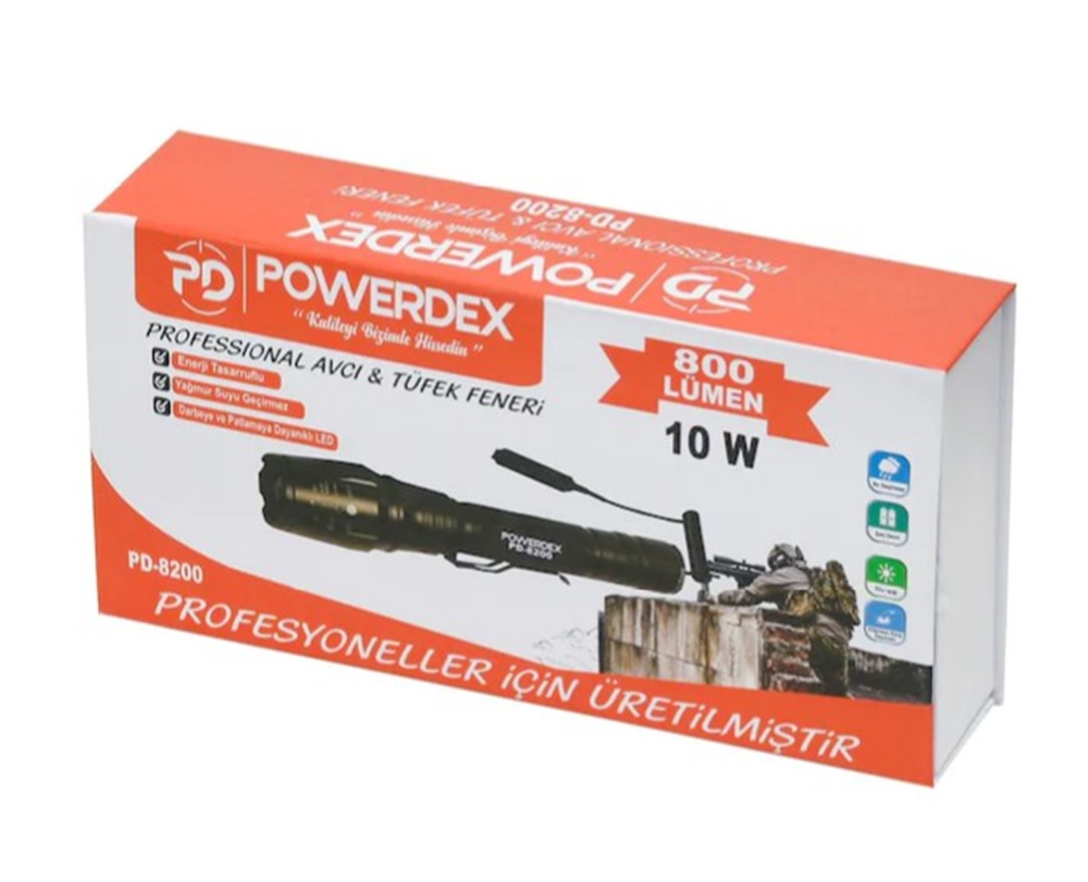 Powerdex Pd-8200 10W Şarjlı Tüfek FeneriEl Fenerleri