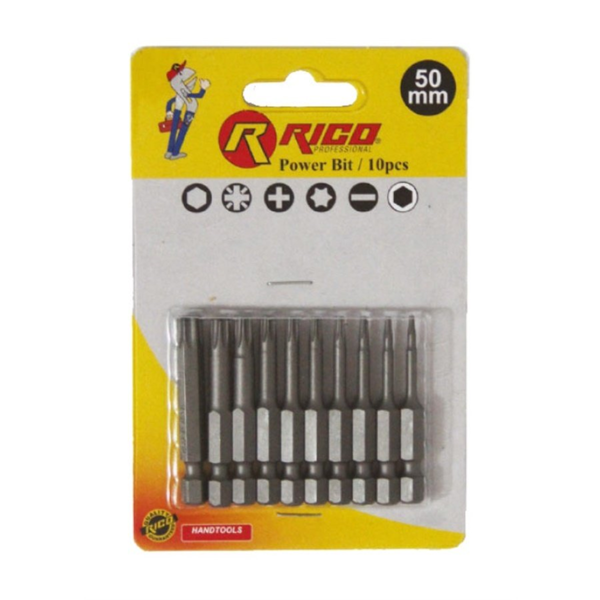 Rico 10 Parça Torx Bits Uç Seti 50 mm KK1131