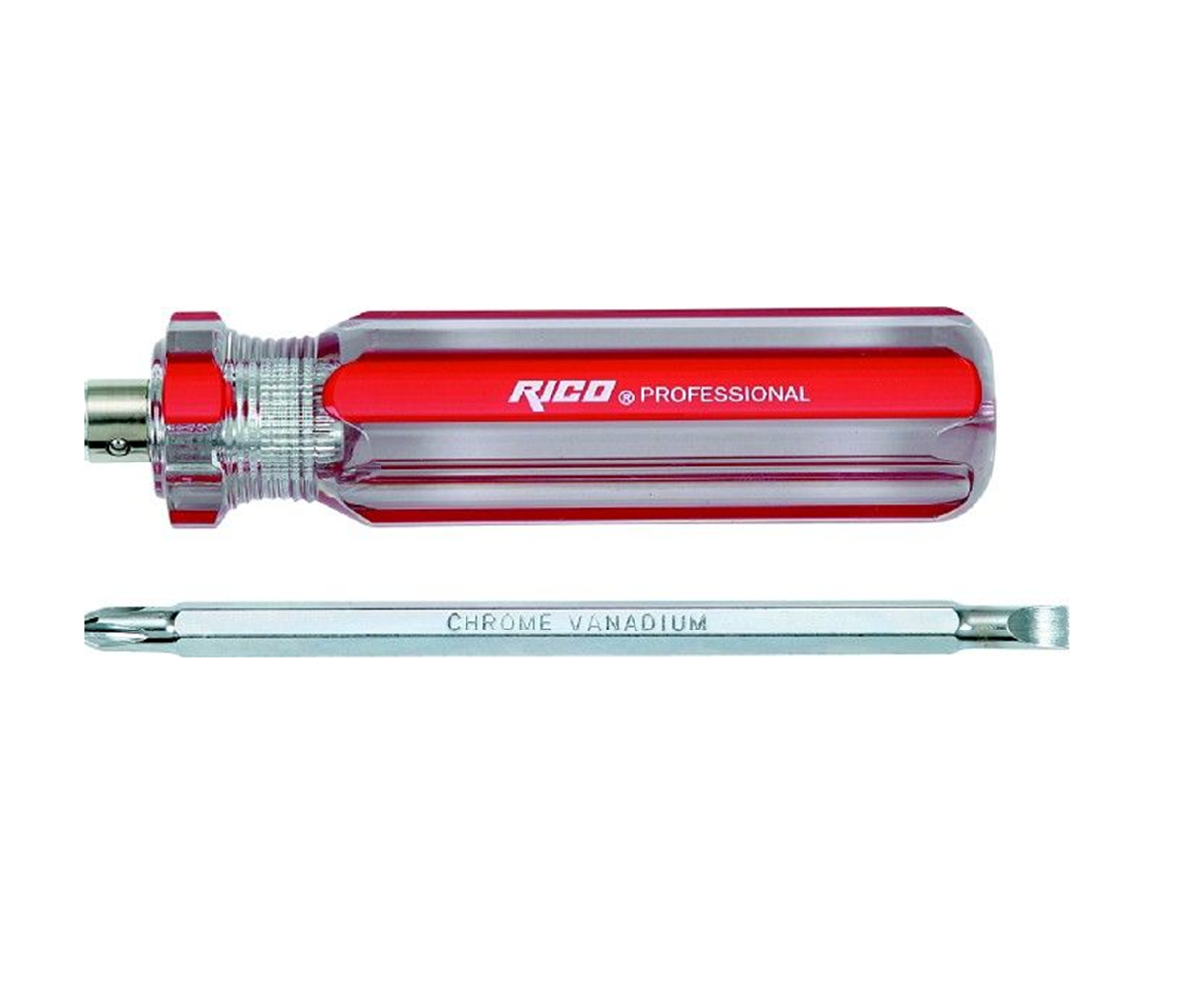 Rico 2 in 1 Tornavida Kırmızı Saplı (Yıldız-Düz) RC0021