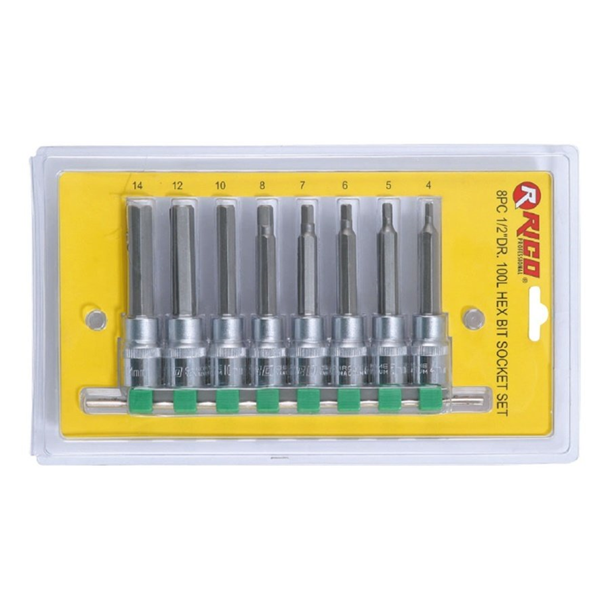 Rico 8 Parça 1/2” Allen Lokma Seti Uzun RC1161