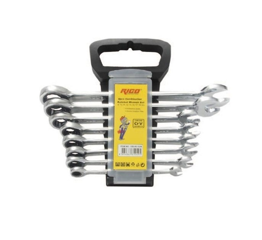 Rıco 8 Parça Cırcırlı Anahtar Set RC1049Cırcırlı Kombine Anahtarlar