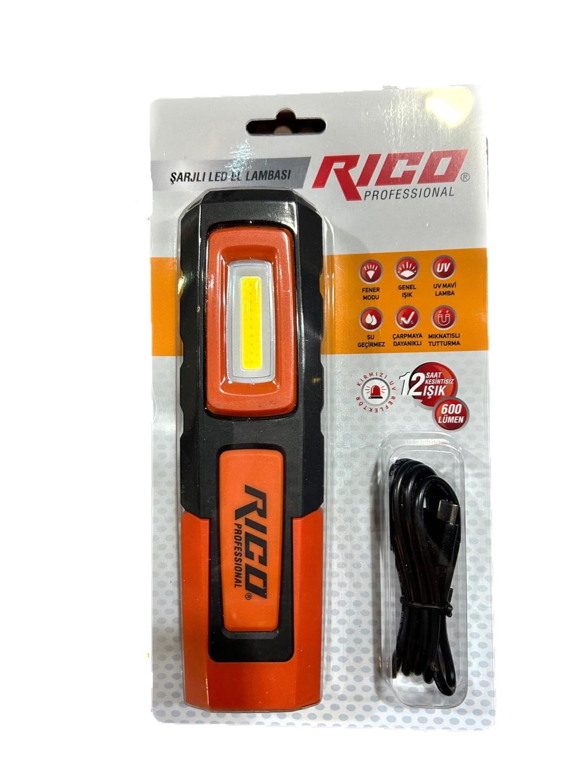 Rıco Şarjlı Led El Feneri 600 Lümen RC0031El Fenerleri