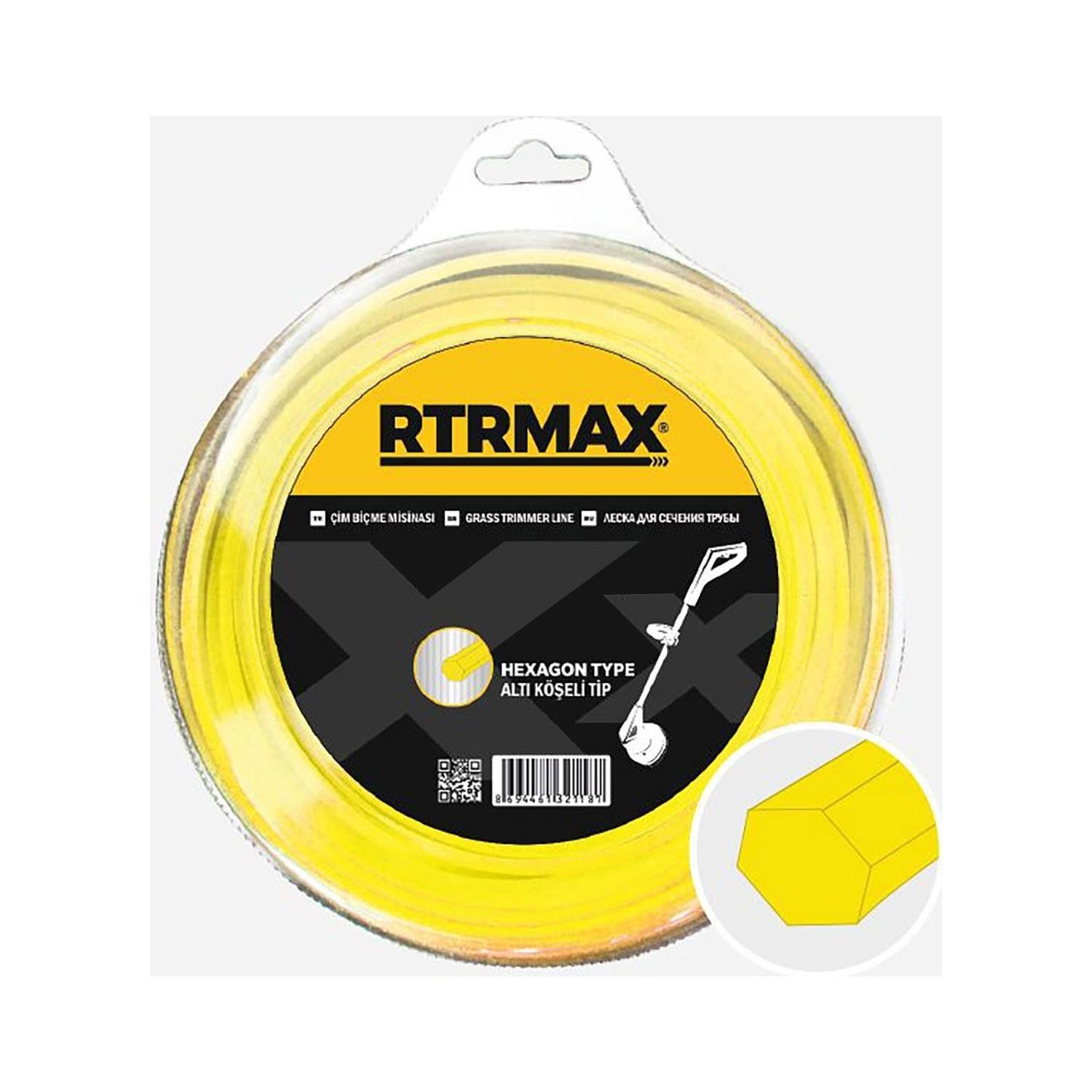 Rtrmax Çim Biçme tırpan Misinası sarı altıköşe 4.0mm 32 Mt RTY439Misinalar