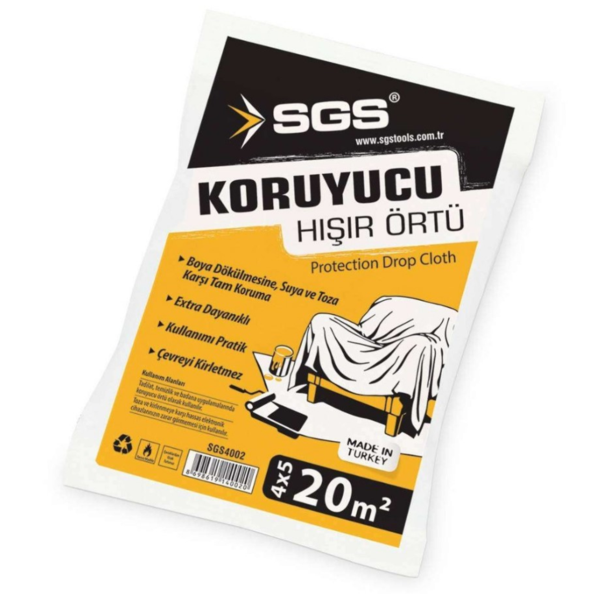 SGS Koruyucu Hışır Örtü 4x5 20 Metrekare SGS4002Branda ve Örtüler