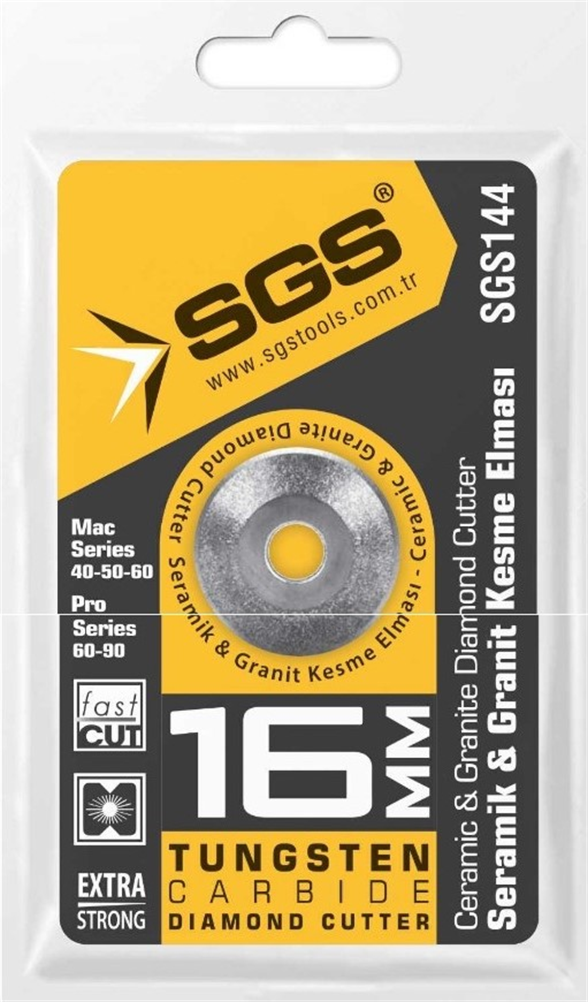 SGS Öztürk Seramik Elması 16 Mm SGS144Daire Testere Bıçakları