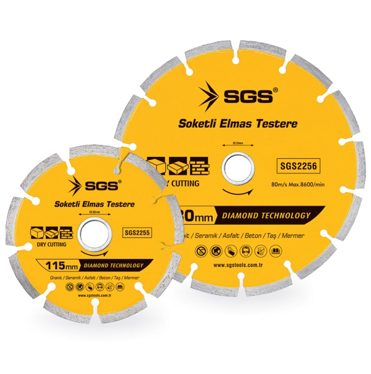 SGS Soketli Elmas Testere 180 Mm SGS2256Daire Testere Bıçakları