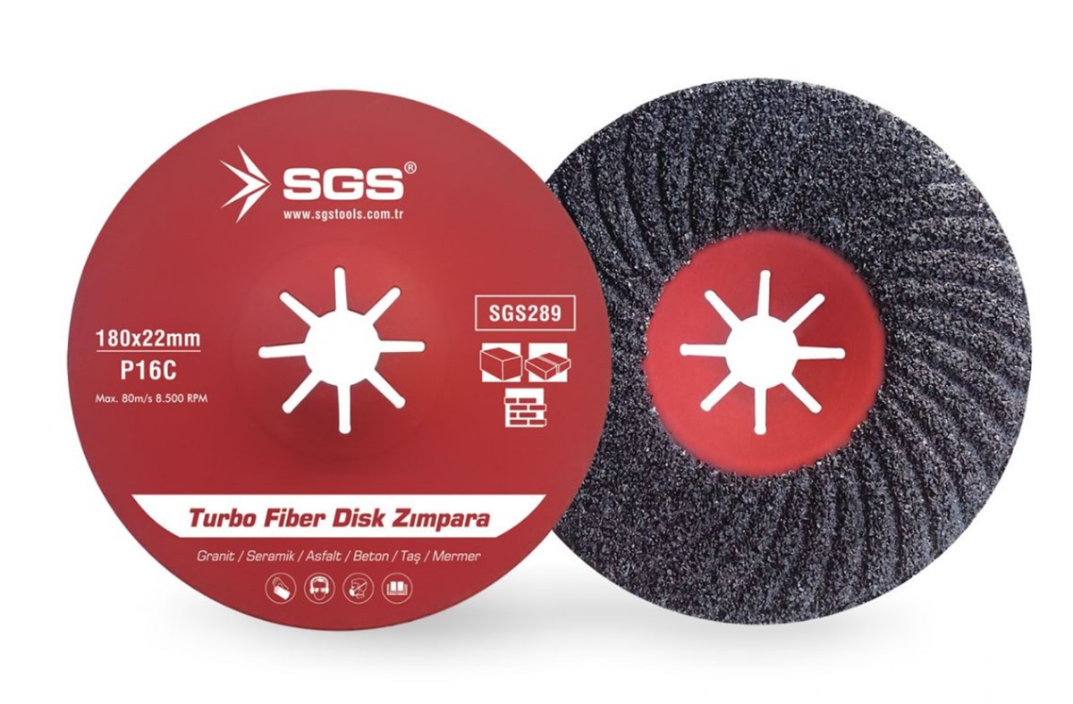 SGS Turbo Fiber Disk Zımpara 180 Mm SGS289Zımparalar