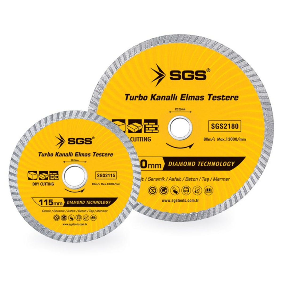 SGS Turbo Kanallı Elmas Testere 115 Mm SGS2115Daire Testere Bıçakları