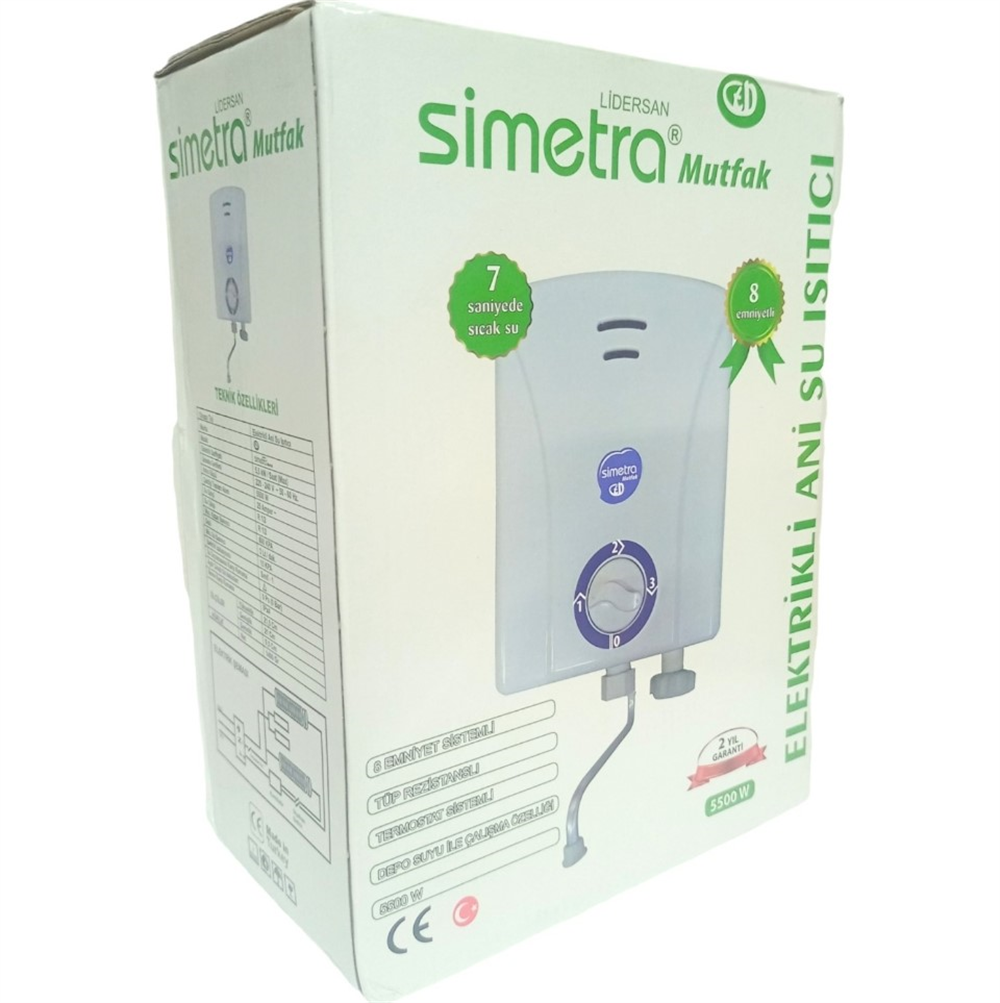 Simetra Mutfak Tipi Ani Su Isıtıcı 5500WŞofbenler