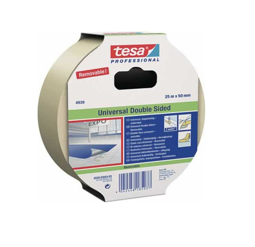 Tesa Iz Bırakmadan Sökülebilir Halı Bandı, 10M:50MM 4939-01Kaydırmaz Bant