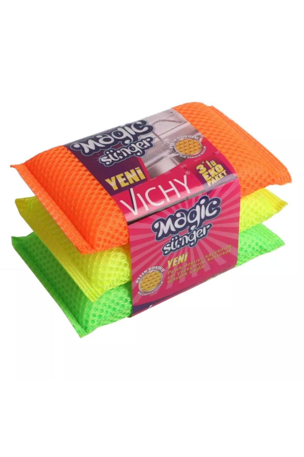 Vıchy Sihirli Sünger 3'lü Set 3769Züccaciye Ve Mutfak Aksesuarları