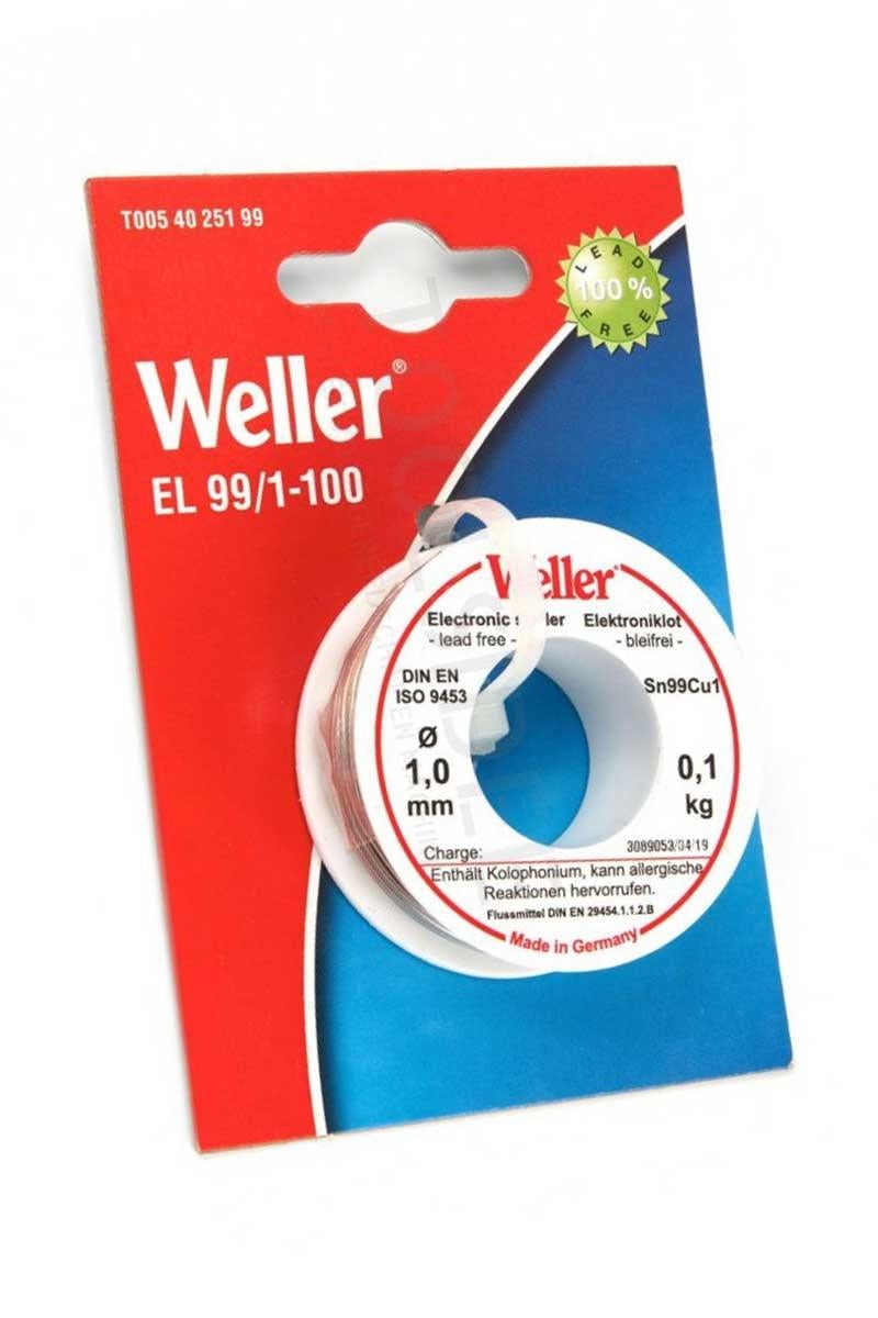 Weller Kurşunsuz Lehim Teli 1 Mm 100 GR T005 4025199Lehim Telleri