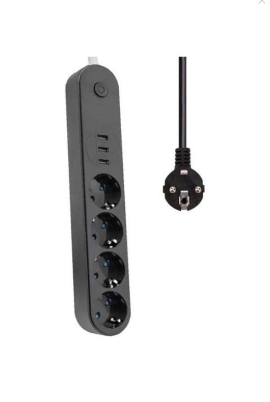 Wınnboss Akım Korumalı Priz 3 Usb 4 Priz 3402Priz & Anahtar Çeşitleri