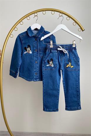 Erkek Çocuk Kot Gömlek Pantolon TakımTr-626-289