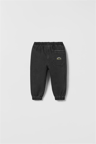 Siyah Kemer Detaylı Jogger Denim Pantolon Tr-6226-1728