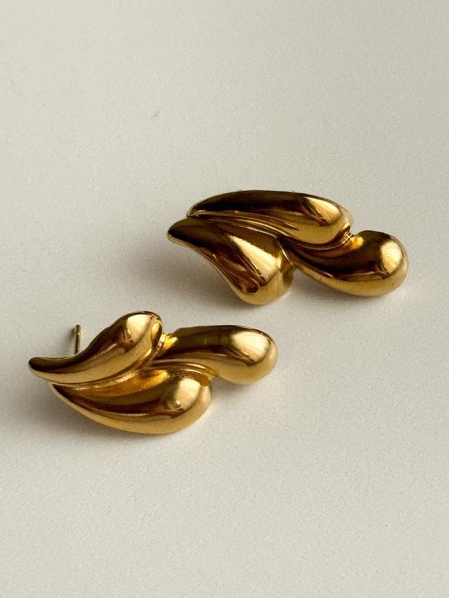 Çelik Gold Pinterest Küpe (2.60 Cm)