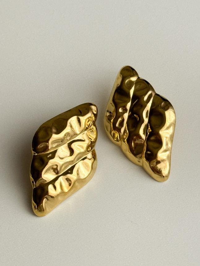 Çelik Gold Pinterest Küpe (3.80 Cm)
