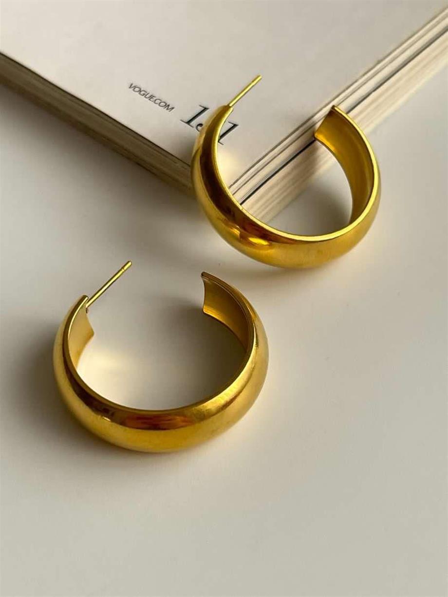 Çelik Gold Steel Basic Küpe (2.90 Cm)