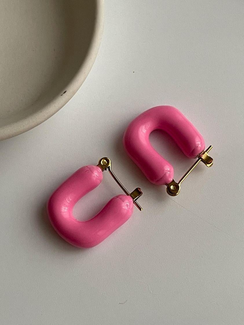 Çelik Pembe Küpe (1.70 Cm)