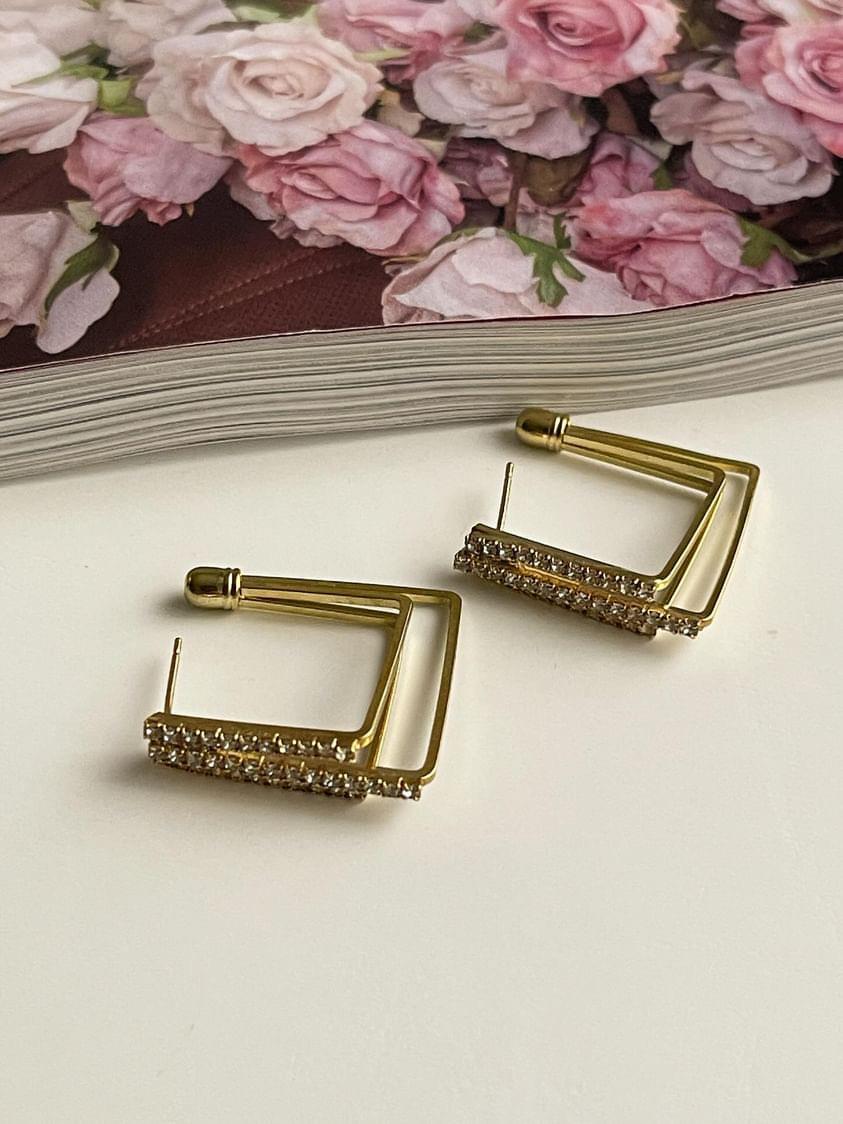Gold Çivisi 925 Gümüş Antialerjk Küpe (2.30 Cm)