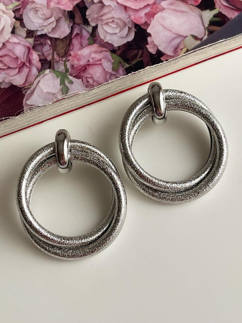 Gümüş Renk Vintage Küpe (4.5 Cm)